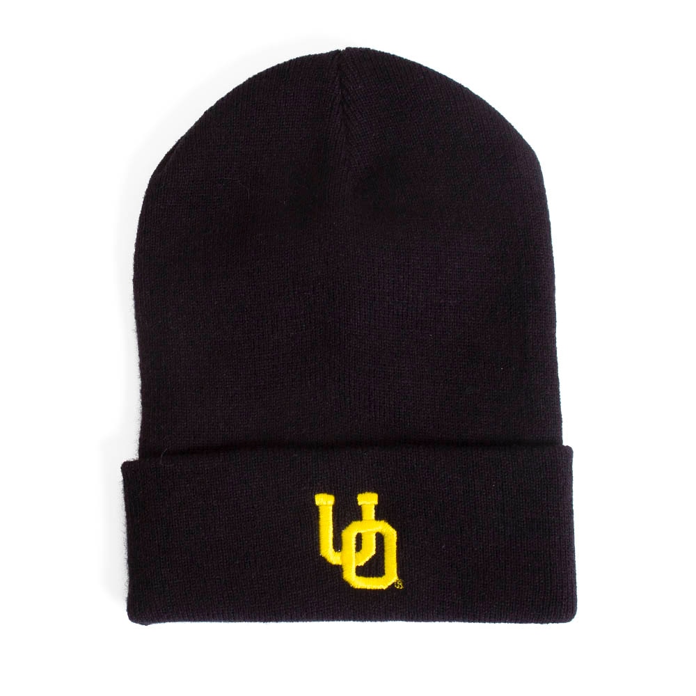 Interlocking UO, Richardson, Black, Beanie, Acrylic, Accessories, Unisex, R18, Cuffed, Hat, 765703